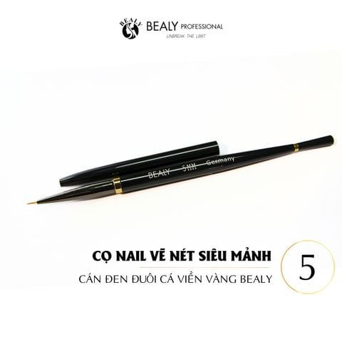  CỌ NAIL VẼ NÉT SIÊU MẢNH CÁN ĐEN ĐUÔI CÁ VIỀN VÀNG BEALY 
