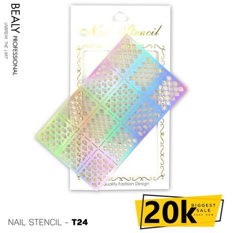  GIẤY DÁN SƠN MÓNG TẠO KIỂU NAIL STENCIL TÚI TRẮNG #T24 