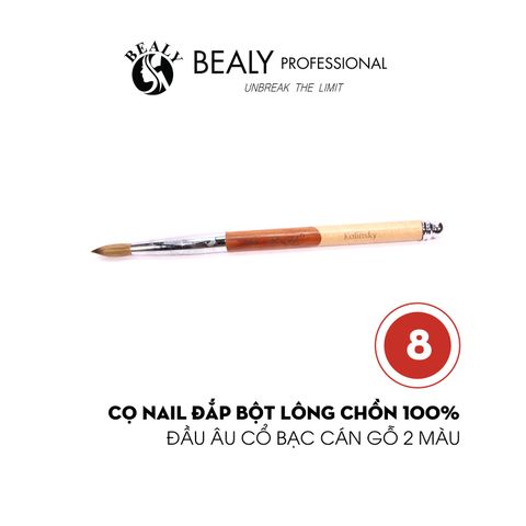  CỌ ĐẮP BỘT LÔNG CHỒN ĐẦU ÂU CỔ BẠC CÁN GỖ 2 MÀU PURE 