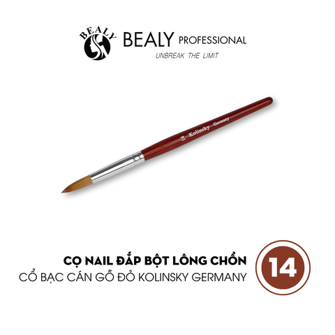  CỌ NAIL ĐẮP BỘT LÔNG CHỒN CỔ BẠC CÁN GỖ ĐỎ KOLINSKY GERMANY 