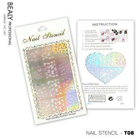  GIẤY DÁN SƠN MÓNG TẠO KIỂU NAIL STENCIL TÚI TRẮNG #T08 