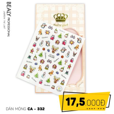  STICKER DÁN MÓNG BABY GIRL TÚI HỒNG CARO VUÔNG CA332 