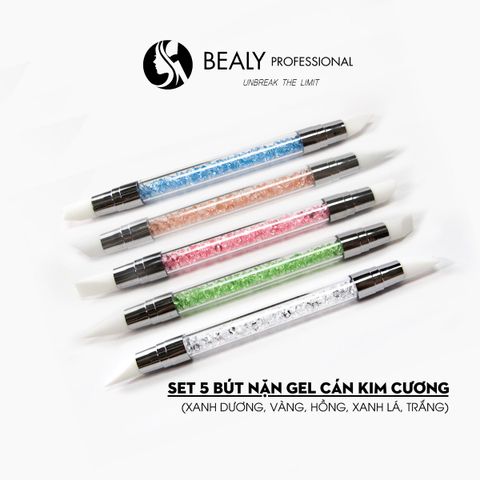  SET BÚT NẶN GEL 2 ĐẦU CÁN KIM CƯƠNG 