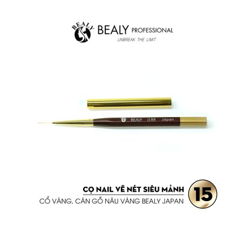  CỌ NAIL VẼ NÉT SIÊU MẢNH CỔ VÀNG, CÁN GỖ NÂU VÀNG 