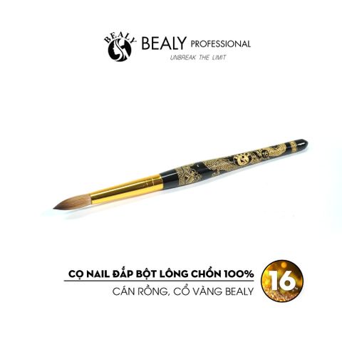  CỌ NAIL ĐẮP BỘT LÔNG CHỒN 100% THÂN KHẮC RỒNG, CỔ VÀNG 