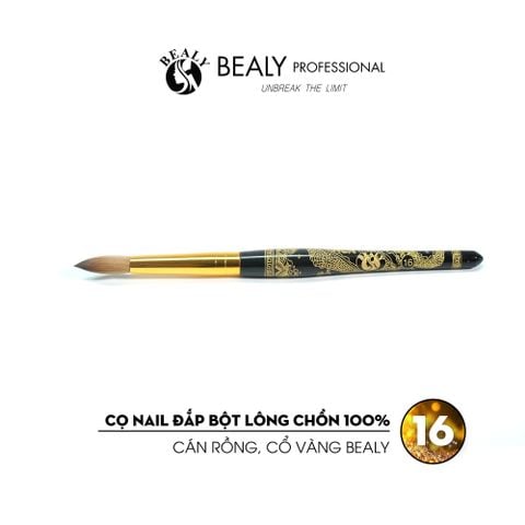  CỌ NAIL ĐẮP BỘT LÔNG CHỒN 100% THÂN KHẮC RỒNG, CỔ VÀNG 