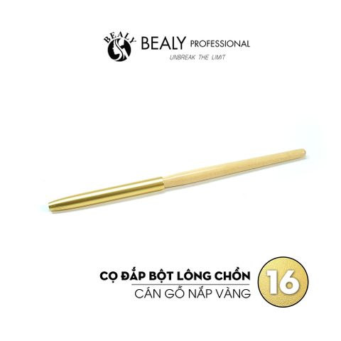  CỌ ĐẮP BỘT LÔNG CHỒN CÁN GỖ NẮP VÀNG 