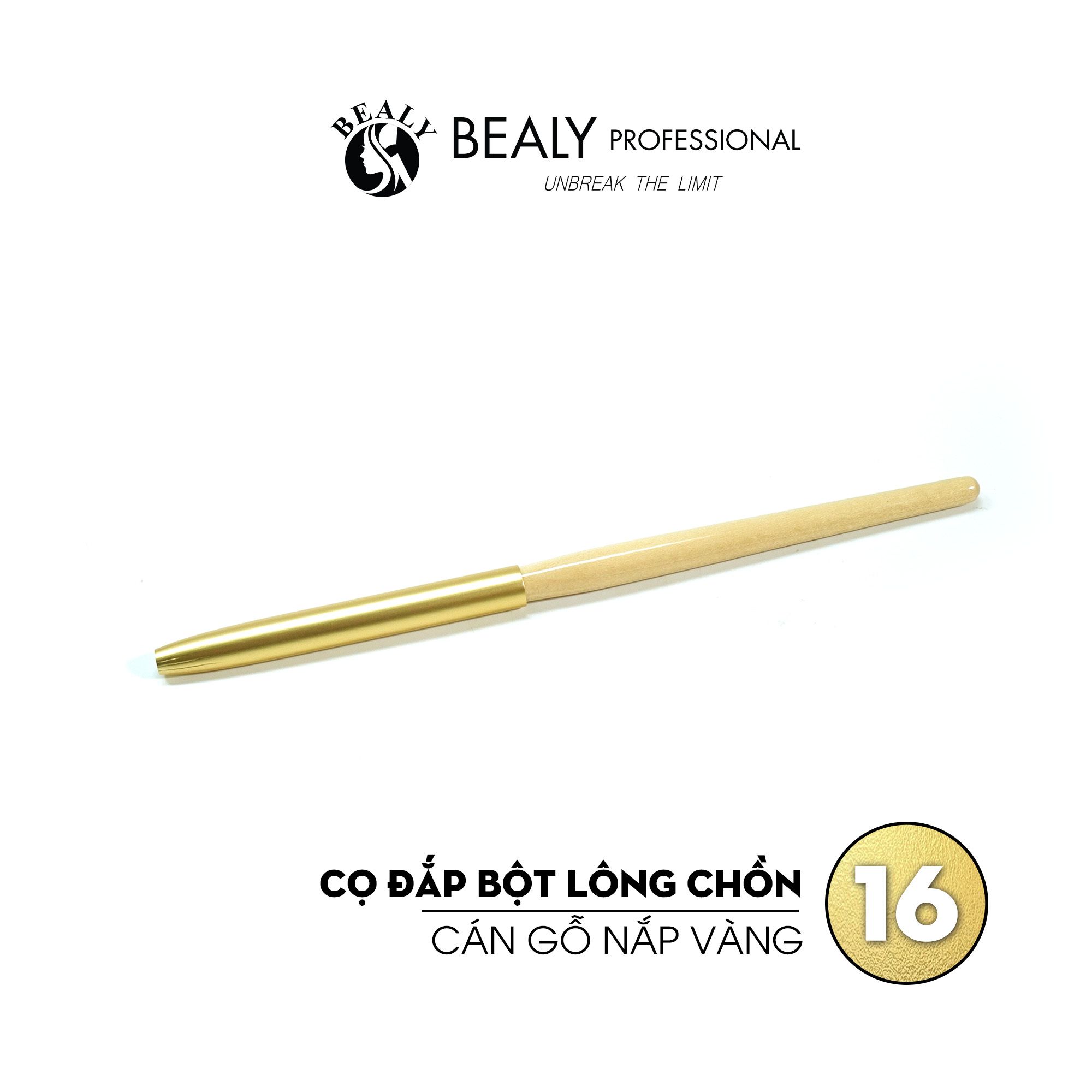  CỌ ĐẮP BỘT LÔNG CHỒN CÁN GỖ NẮP VÀNG 