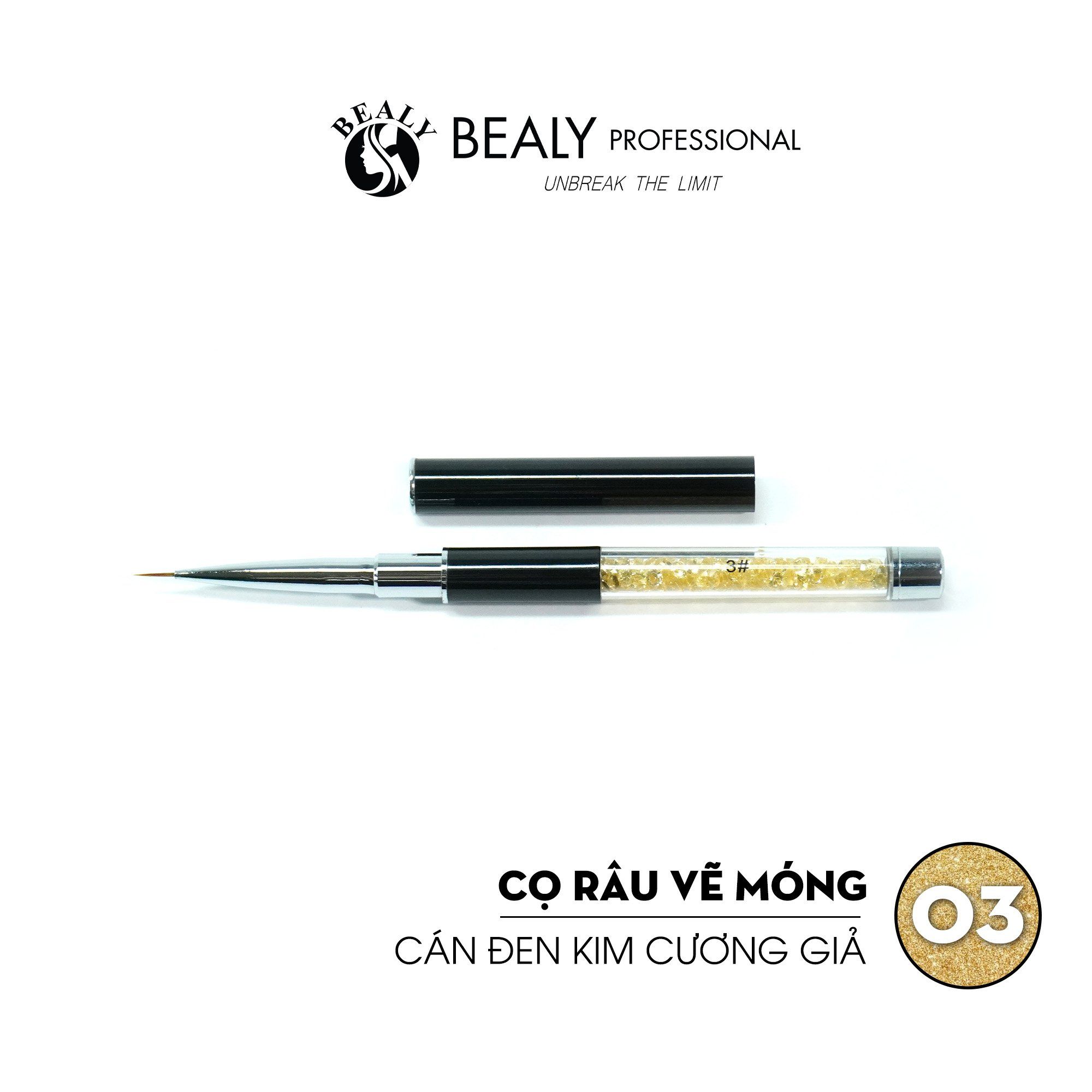  CỌ RÂU VẼ MÓNG CÁN ĐEN KIM CƯƠNG GIẢ 