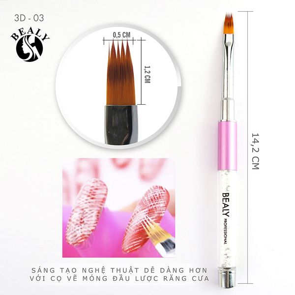 CỌ VẼ MÓNG ĐẦU LƯỢC RĂNG CƯA 3D KIM CƯƠNG BEALY