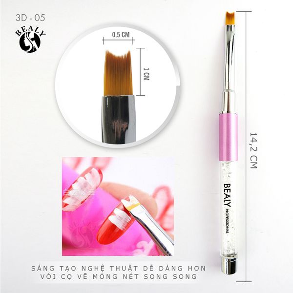 CỌ VẼ MÓNG HAI NÉT SONG SONG 3D KIM CƯƠNG BEALY