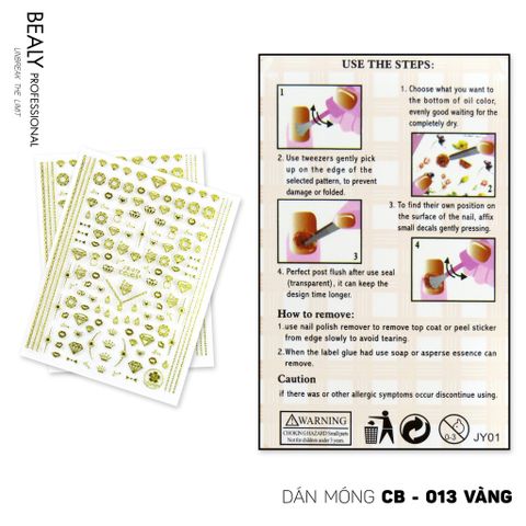  STICKER DÁN MÓNG BABY GIRL TÚI HỒNG CARO VUÔNG CB013 VÀNG 