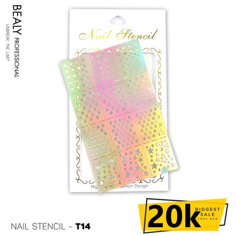  GIẤY DÁN SƠN MÓNG TẠO KIỂU NAIL STENCIL TÚI TRẮNG #T14 