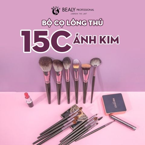  BỘ CỌ TRANG ĐIỂM CÁ NHÂN 15C ÁNH KIM LÔNG THÚ BEALY 