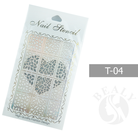  GIẤY DÁN SƠN MÓNG TẠO KIỂU NAIL STENCIL TÚI TRẮNG #T04 