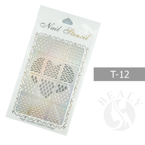  GIẤY DÁN SƠN MÓNG TẠO KIỂU NAIL STENCIL TÚI TRẮNG #T12 