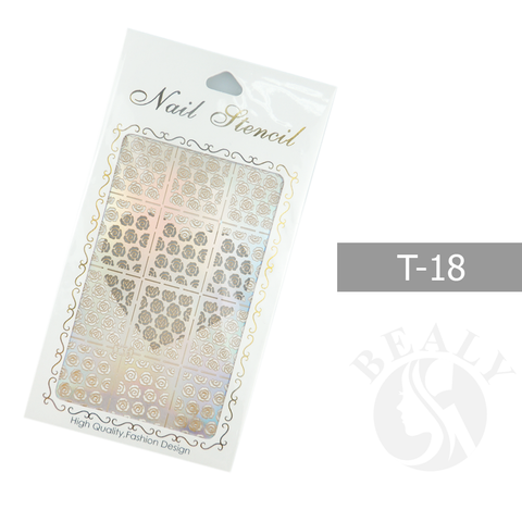  GIẤY DÁN SƠN MÓNG TẠO KIỂU NAIL STENCIL TÚI TRẮNG #T18 