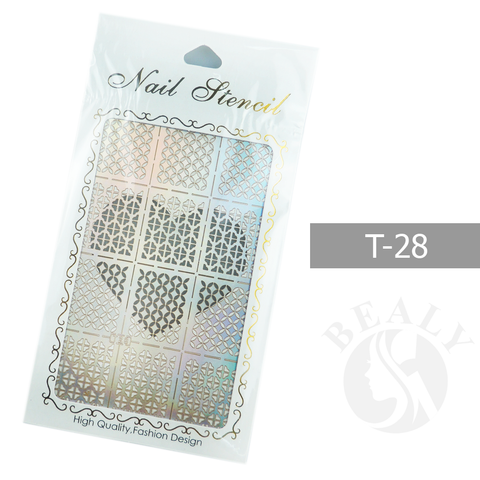  GIẤY DÁN SƠN MÓNG TẠO KIỂU NAIL STENCIL TÚI TRẮNG #T28 