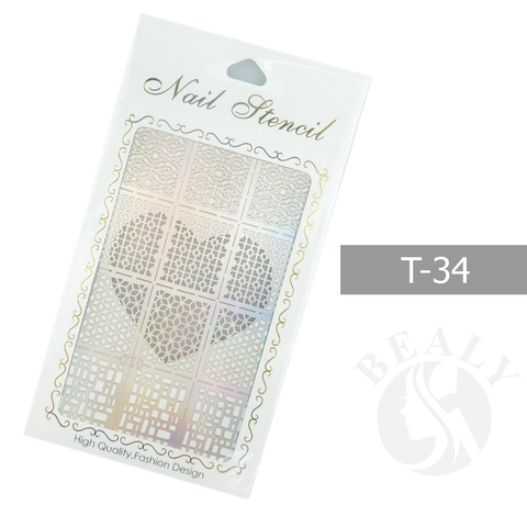  GIẤY DÁN SƠN MÓNG TẠO KIỂU NAIL STENCIL TÚI TRẮNG #T34 