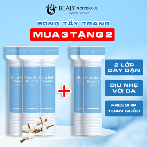  BÔNG TẨY TRANG ULTRA SOFT ROUNDS - MỀM MỊN KHÔNG XƠ BÔNG 