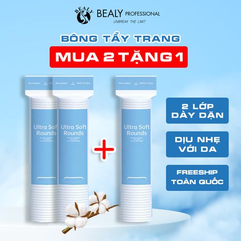  BÔNG TẨY TRANG ULTRA SOFT ROUNDS - MỀM MỊN KHÔNG XƠ BÔNG 