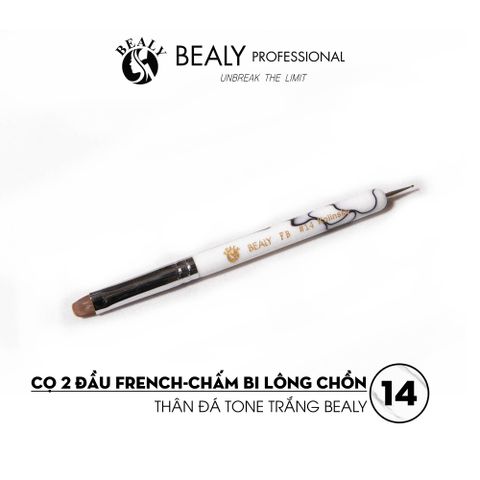  CỌ 2 ĐẦU FRENCH-CHẤM BI, THÂN ĐÁ TONE TRẮNG BEALY 