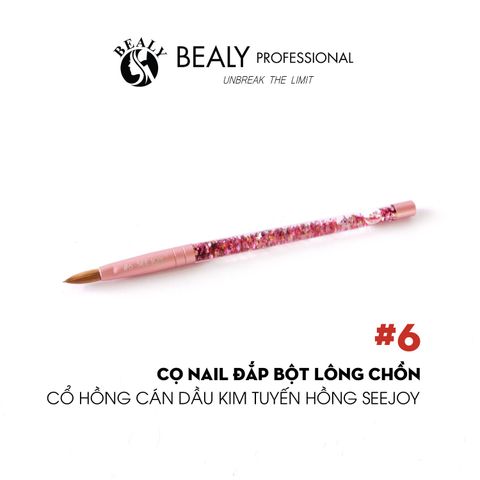 CỌ NAIL ĐẮP BỘT LÔNG CHỒN - CÁN ĐẦU KIM TUYẾN 