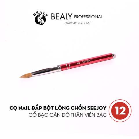  CỌ NAIL ĐẮP BỘT LÔNG CHỒN CỔ BẠC THÂN VIỀN BẠC SEEJOY 
