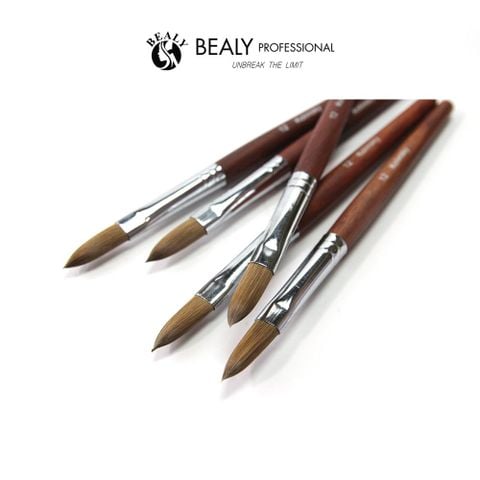  CỌ NAIL ĐẮP BỘT LÔNG CHỒN ĐẦU ÂU CỔ BẠC CÁN GỖ ĐỎ KOLINSKY 