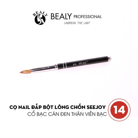  CỌ NAIL ĐẮP BỘT LÔNG CHỒN CỔ BẠC THÂN VIỀN BẠC SEEJOY 