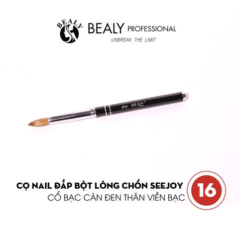  CỌ NAIL ĐẮP BỘT LÔNG CHỒN CỔ BẠC THÂN VIỀN BẠC SEEJOY 