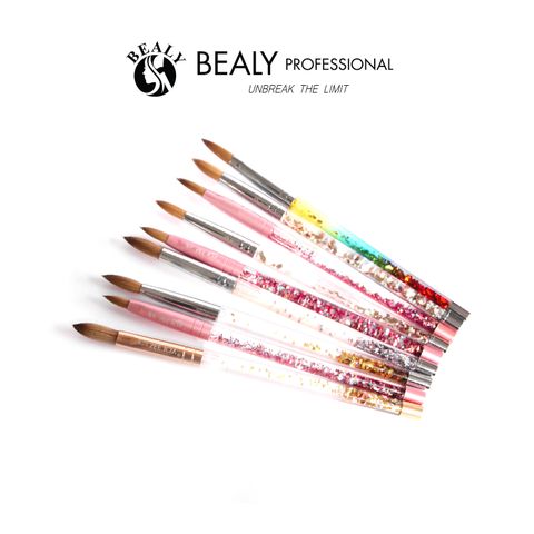  CỌ NAIL ĐẮP BỘT LÔNG CHỒN - CÁN ĐẦU KIM TUYẾN 