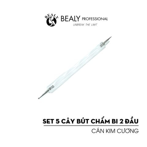  SET 5 CÂY BÚT CHẤM BI 2 ĐẦU CÁN KIM CƯƠNG 