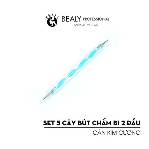  SET 5 CÂY BÚT CHẤM BI 2 ĐẦU CÁN KIM CƯƠNG 