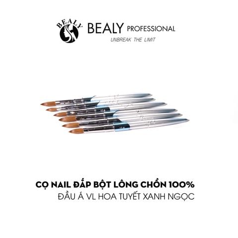  CỌ NAIL ĐẮP BỘT LÔNG CHỒN 100% - ĐẦU Á VL HOA TUYẾT XANH NGỌC 