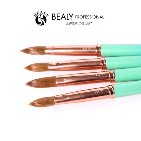  CỌ NAIL ĐẮP BỘT LÔNG CHỒN CÁN XANH LỤC ĐUÔI NHỌN 
