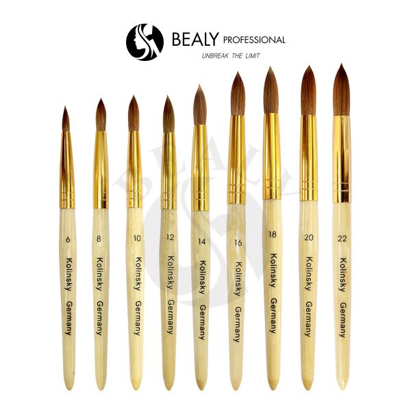 CỌ ĐẮP BỘT LÔNG CHỒN ĐẦU ÂU CỔ VÀNG CÁN TRÚC - HỘP PROFESSIONAL