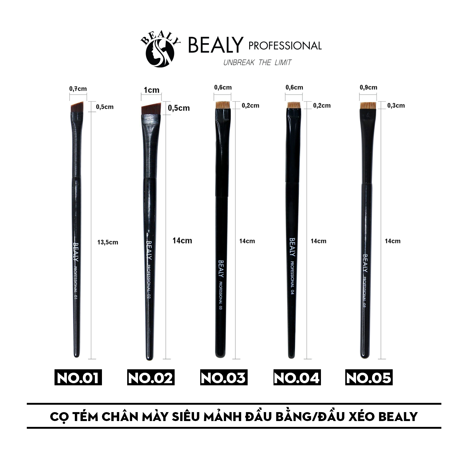 CỌ TÉM CHÂN MÀY SIÊU MẢNH ĐẦU BẰNG/ĐẦU XÉO BEALY