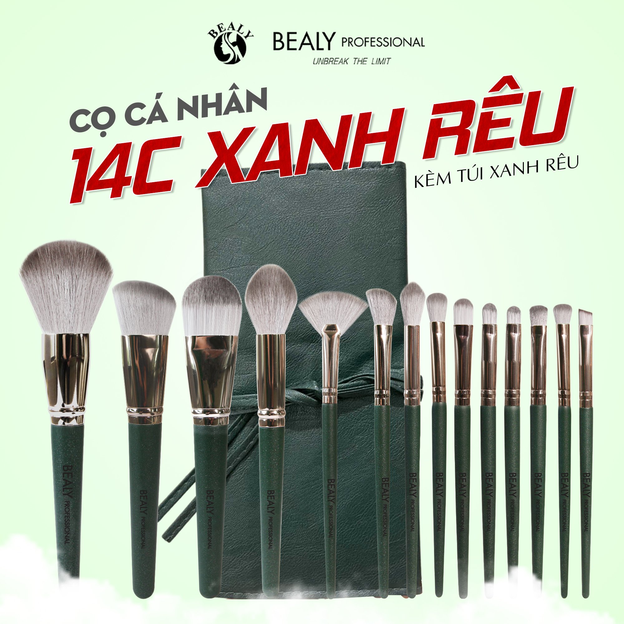 BỘ CỌ TRANG ĐIỂM CÁ NHÂN 14C XANH RÊU BEALY #2