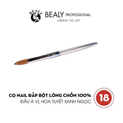  CỌ NAIL ĐẮP BỘT LÔNG CHỒN 100% - ĐẦU Á VL HOA TUYẾT XANH NGỌC 