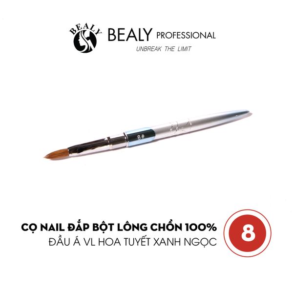  CỌ NAIL ĐẮP BỘT LÔNG CHỒN 100% - ĐẦU Á VL HOA TUYẾT XANH NGỌC 