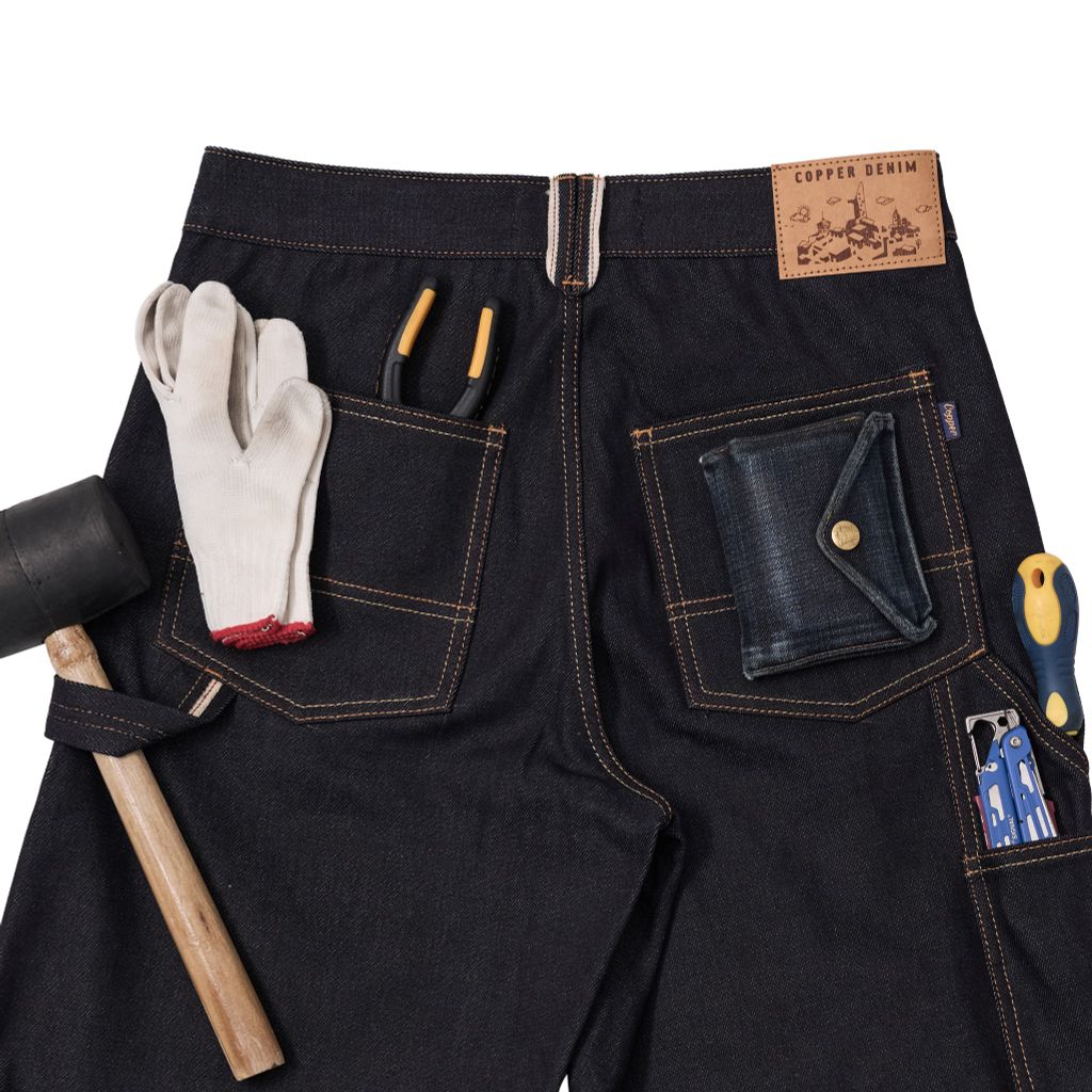 Relax - 14.5 Oz - Diamond Blue - Raw Selvedge Denim Work Pants