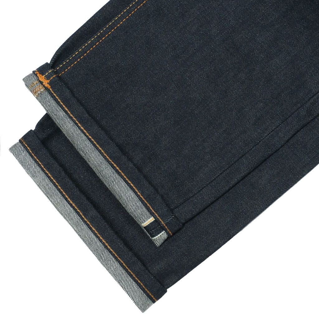 KURABO 19oz Prime Blue Raw Selvedge Denim / Straight Pants / Silver Button / Japanese Fabric