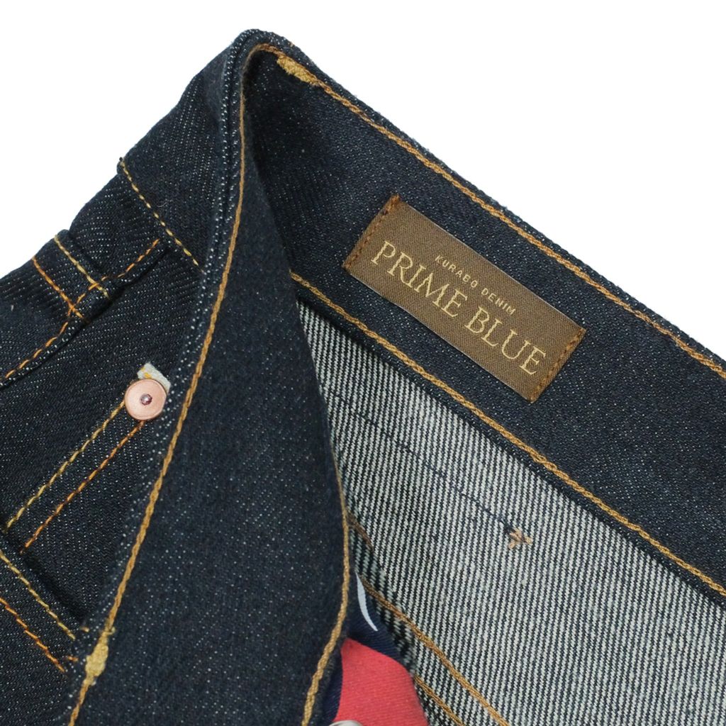 OG Slim - KURABO 19 Oz - Prime Blue - Raw Selvedge Denim - Silver Button - Japanese Fabric