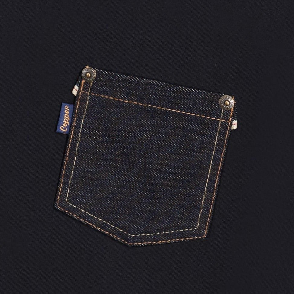 Red Selvedge Pocket Tee - Copper Denim