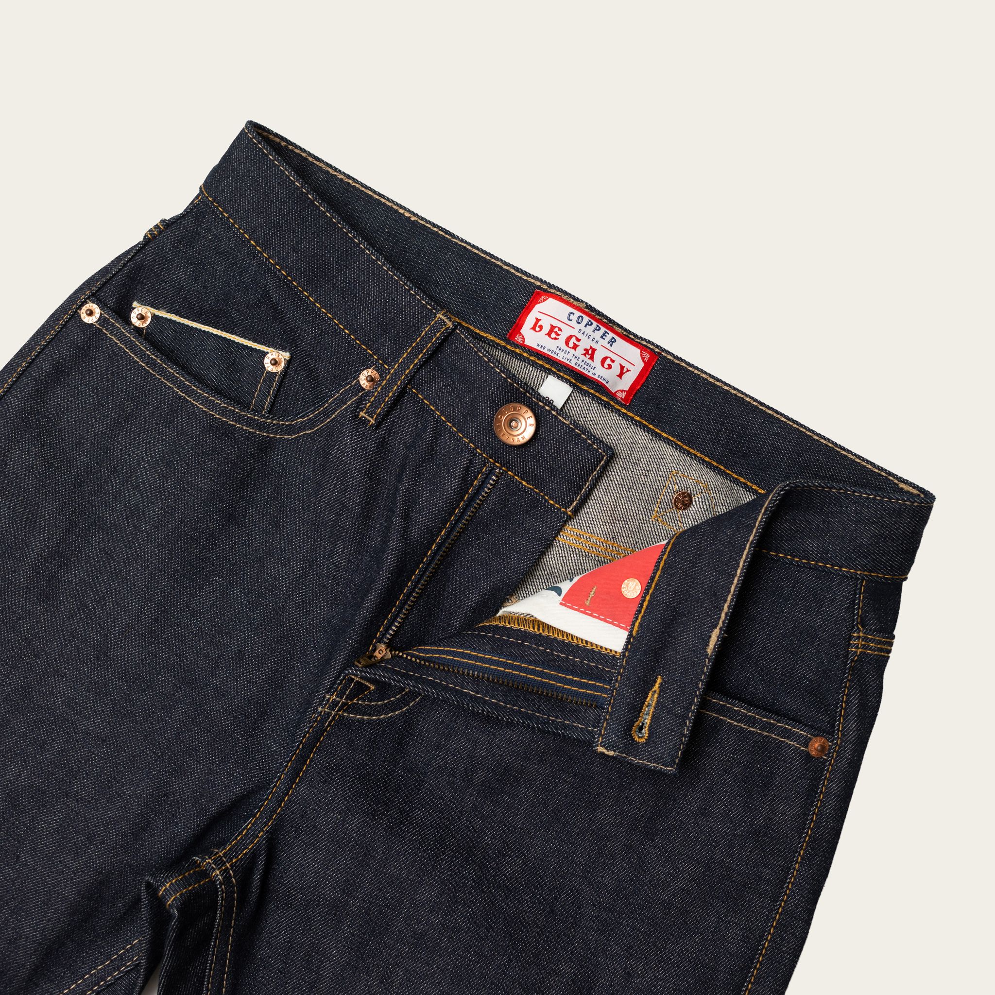 KURABO 15oz Raw Selvedge Denim OG Slim - Legacy / Japanese Fabric – Copper  Denim