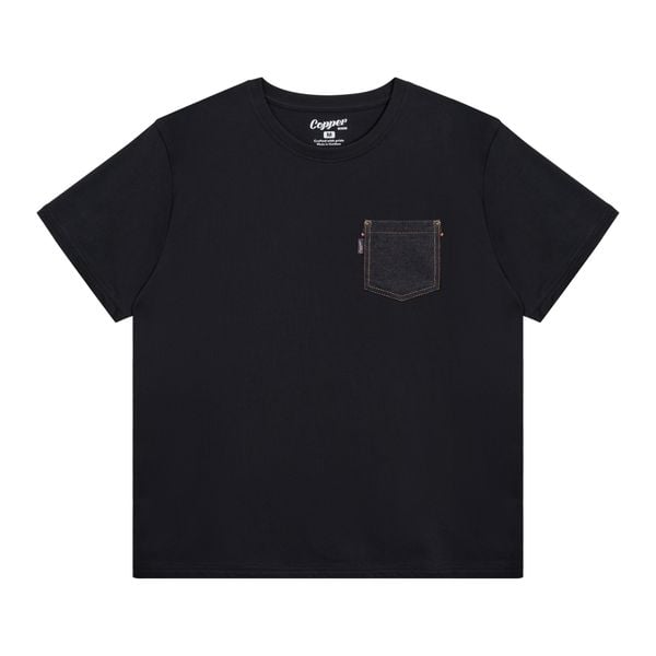  White Selvedge Pocket Tee - Copper Denim 