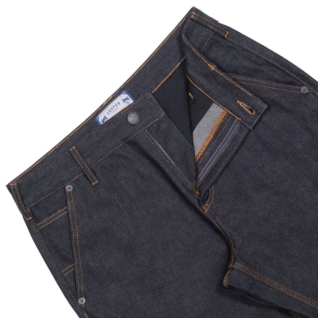 14.5oz Dark Blue Raw Selvedge Denim / Relax Cargo Pants