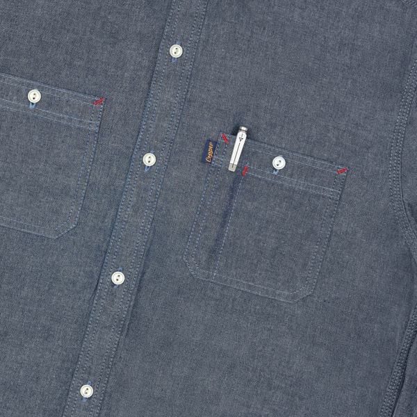  8 Oz - Chambray - One Washed - Selvedge Denim Shirt / Tay dài 