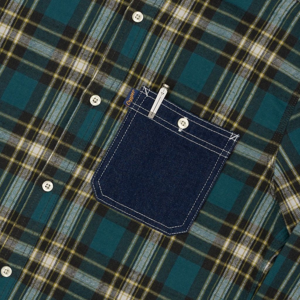 Indigo Green Checked Flannel Shirt